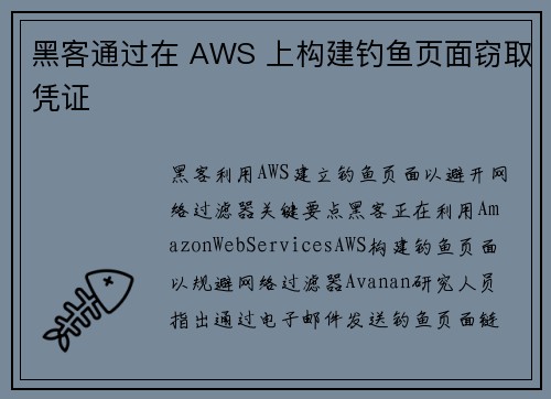 黑客通过在 AWS 上构建钓鱼页面窃取凭证 